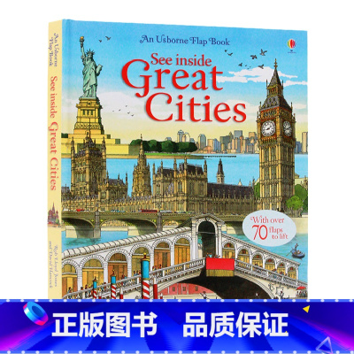 [正版]Usborne出品看里面系列探索大城市英文原版绘本 See Inside Great Cities 儿童科普百