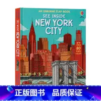 [正版]Usborne看里面系列翻翻书 纽约 See Inside New York City 英文原版绘本 立体书早