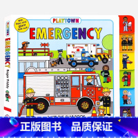 [正版]Playtown系列急救车翻翻书Emergency A Lift-the-Flap 英文原版绘本 儿童消防急救