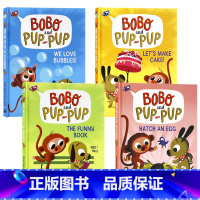 波波与狗狗系列4册合售 [正版]波波与狗狗系列1234册英文原版 Bobo and Pup-Pup 儿童精装漫画绘本动物