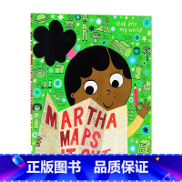 [正版]玛莎把它画出来了 英文原版 MARTHA MAPS IT OUT 儿童艺术启蒙图画书 青少年英文绘本读物 进口