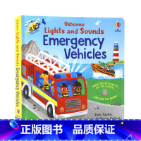 [正版]Usborne出品应急车辆的声音与灯光 英文原版绘本 Lights and Sounds Emergency