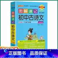 初中古诗文 初中通用 [正版]2024新版 PASS图解速记初中古诗文人教版 七八九年级语文知识点总复习初一初二初三复习