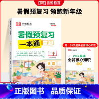 [两科合一]暑假预复习一本通 一升二 [正版]2科合一荣恒暑假预复习一本通一年级下册暑假作业语文数学人教版一年级升二年级
