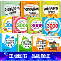 10本 加减法+识字大王+测试卷 [正版]5 10 20以内数的加减法幼小衔接黄金小课堂加减法天天练口算题算数本专项训练