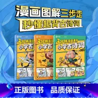 [全3册]3分钟漫画速背古诗词 [正版]小学必背文学常识不丢分一二三四五六年级语文基础知识百科积累大全人教版中国古现代一