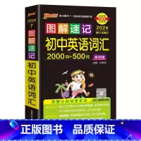 初中英语词汇高频版 初中通用 [正版]2024版pass绿卡图解速记初中英语词汇高频版2000词+500词赠高效学测卡七