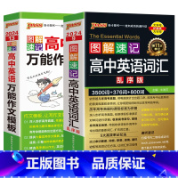 高中英语词汇乱序版+高中英语万能作文模板2本 高中通用 [正版]2025适用英语2本图解速记高中英语词汇乱序版+高中英语