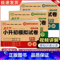 小升初模拟卷-语文+数学+英语 小学升初中 [正版]2024小升初试卷真题卷模拟测试卷语文数学英语必刷题人教版全国通用小