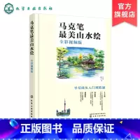[正版]马克笔美山水绘 全彩视频版 零基础学绘画从入门到精通 王育新 张敏言 绘画技法解析 山水风景绘制案例解析 马克