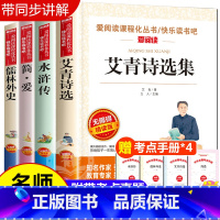 [全套4册]艾青诗选+水浒传+儒林外史+简爱 送考点 [正版]全套3册 儒林外史原著 艾青诗选九年级上册必读名著 简爱书