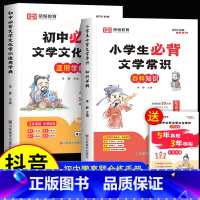 [全2册]小学+初中 必背文学常识 [正版]荣恒小学初中必背文学文化常识积累大全初一二三思维导图速记版语文基础知识手册七