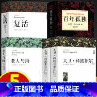 [全5册]百年孤独+大卫+复活+老人与海 [正版]高中必读书目 大卫科波菲尔老人与海复活列夫托尔斯泰百年孤独全5册无删减