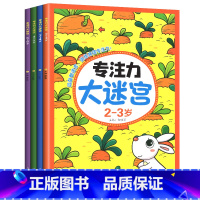 专注力大迷宫全套(共4册) [正版]大迷宫专注力训练书全套4册2-3-4-5-6岁儿童益智训练书幼儿高难度闯关找不同注意