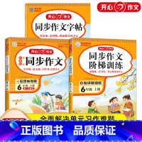 作文+阶梯训练+字帖3本套装 六年级上 [正版]6年级上册同步作文同步作文字帖同步作文阶梯训练