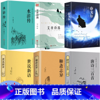 [正版]全6册九年级阅读 水浒传 世说新语 聊斋志异 艾青诗选 唐诗三百首泰戈尔诗选初中生泰戈尔诗集原著文言文白话版学