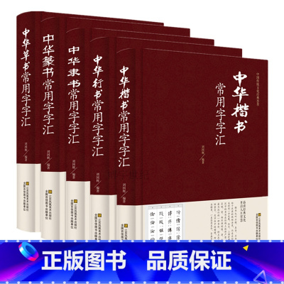 [正版]全五册 行书楷书草书隶书篆书字典 收录历代名家书法字迹之演变中国书法大全五体字典米芾书法字典大字典一本通 颜真