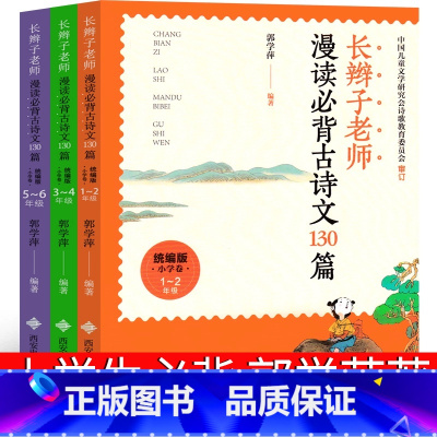 长辫子老师漫读必背古诗文130篇 郭学萍著 [正版]一字一童诗 聪善著 一年级下册必读课外书老师阅读书籍儿童读物少儿图书