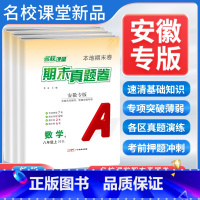 [4本]语文+英语+物理+数学沪科版 八年级上 [正版]安徽专版期末真题卷七年级上册八年级上册测试卷全套语文数学英语物理