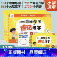小学生思维导图速记汉字手卡 [正版]贝丁兔小学生思维导图速记汉字 小学速记汉字手卡2023新版识字思维导图卡 汉子语文识
