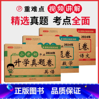 [语文+数学+英语]毕业升学真题卷 [正版]2024年开心小升初毕业升学真题卷语文数学英语33套真题卷重点点视频讲解小学