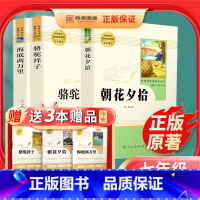 [七年级上下必读3本]朝花夕拾+骆驼祥子+海底两万里 [正版]全套3本骆驼祥子和海底两万里朝花夕拾原著老舍鲁迅人民教育出