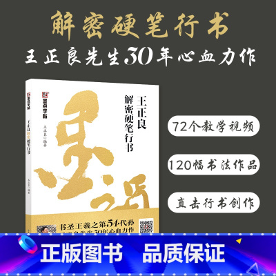 王正良行书解密 [正版]行书字帖硬笔书法练字书家王正良书圣王羲之第54代孙传人解密硬笔行书教程视频讲解飘逸男生钢笔硬笔书