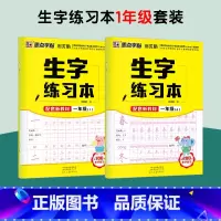 [2册装]一年级上下册 [正版]一年级字帖练字字帖小学生语文二年级三年级人教版上册下册同步生字练习本每日一练硬笔书法描红