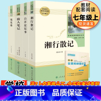 [正版]七年级上册猎人笔记湘行散记镜花缘白洋淀纪事原著初一初中生课外书阅读书读本中学生读物书籍经典世界名著小说人教社