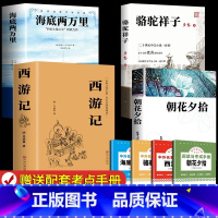 [完整版4册]七年级上下册必读(赠考点) [正版]完整无删减海底两万里七八九年级书原著骆驼祥子原著凡尔纳原版昆虫记初中生