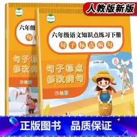 句子标点(六年级上册+下册) 小学六年级 [正版]六年级语文上册句子标点修改病句修辞方法陈述句反问句练习题句子补充完整造