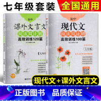周计划 现代文+文言文 7年级(2本) 初中通用 [正版]任选 初中现代文阅读周计划高效训练100篇+课外文言文阅读周计