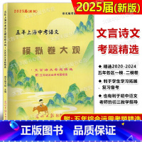 文言诗文考题精选 上海 [正版]2025届新版五年上海中考语文模拟卷大观 文言诗文考题精选 光明日报出版社上海一模二模精