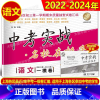 语文 上海 [正版]2022-2024中考实战名校在招手一模卷 语文 上海市中考一模卷 三年合订本2022 2023 2