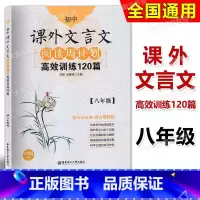 [正版]初中课外文言文阅读周计划高效训练120篇 八年级/8年级华东理工大学出版社 初中文言文古文阅读辅导