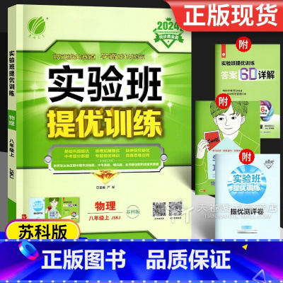 物理 八年级/初中二年级 [正版]2024 实验班提优训练八年级物理 苏科版苏教版江苏 初二物理上册同步练习册专项训练试