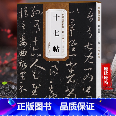 [正版]天卷 晋王羲之 十七帖 历代碑帖 杜浩主编 草书毛笔字帖软笔书法学生成人临摹帖练习古帖鉴赏 简体旁注原碑原贴