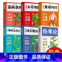 [正版]6册彩色图解中医名著 白话文六大中医生活本草纲目黄帝内经神农本草经伤寒论汤头歌诀温病条辨大全入门基础理论中药书