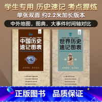 [正版]2023新中国和世界历史速记图 历史长河 中外历史大事件地图图表 历史时间轴对比 便携版中学生历史考试考点速记