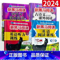 六年级(古诗文+现代文+英语听力+英语阅读)4册装 小学六年级 [正版]2023 六年级语文现代文课外阅读注音版小学生六