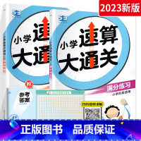 [尖子生套装]教程+练习2本 [正版]正品2024版小学速算大通关数学方程教程练习1-6年级全国通用小学阶段高效算数练习