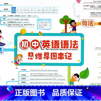 初中英语语法+动词短语挂图(3张) 初中通用 [正版]初中英语语法思维导图速记知识点视频讲解专项大全解挂图不规则语法动词