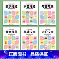 幼小衔接全套6本 [正版]汉字描红本幼儿园学前班中大班笔画笔顺练字帖幼小衔接一日一练幼升小一年级小学生初学者字帖楷书儿童