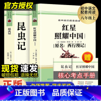 [送阅读手册]红星照耀中国+昆虫记 八年级上 [正版]红星照耀中国和昆虫记原著完整版八年级上册的课外书初二名著语文书目初