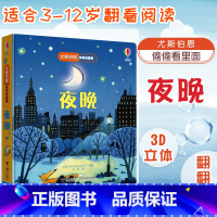 夜晚 [正版][单本任选]尤斯伯恩偷偷看里面系列全套21册0-1-2-3岁宝宝撕不烂早教启蒙认知翻翻洞洞书动物的家 3d
