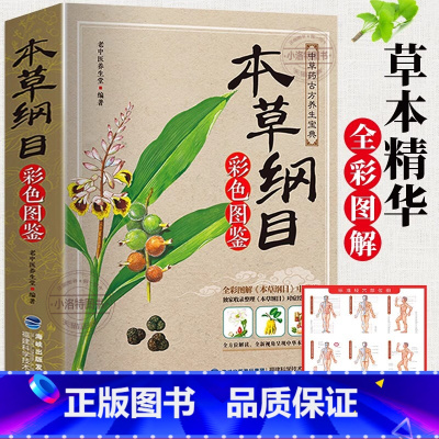[官方正版]本草纲目 彩色图鉴 [正版] 本草纲目白话文彩图版 李时珍原著药草书本草纲目中医养生入门书籍大全黄帝内经中药