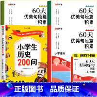 [全套4册]历史200问+优美句段篇 [正版]小学生历史知识200问漫画彩图小学生历史类书籍儿童故事书中国传统文化天文历