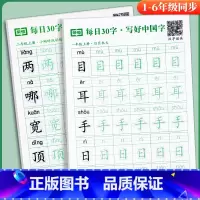 [一年级上+下册]每日30字各3本 [正版]减压同步字帖每日30字一年级字帖练字上册语文同步练字帖小学生二三四五六年级人