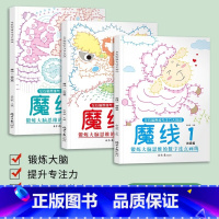 [全3册]新款魔线大开本(初级+中级+挑战) [正版]魔线左右脑思维专注力训练大挑战幼儿园连线初级中级挑战适合3-10岁