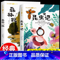 [彩图注音版]昆虫记+森林报 [正版]森林报昆虫记原著彩图注音版一年级二年级阅读课外书必读小学生课外阅读书籍6-9-12